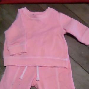 Baby sweat suite! Size 6/9 months small stain